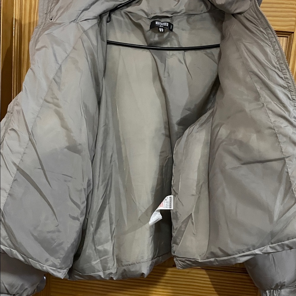 Missguided Gray Puffer Jacket - image 5